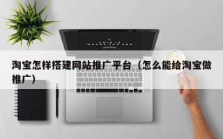 株洲淘宝怎样搭建网站推广平台（怎么能给淘宝做推广）